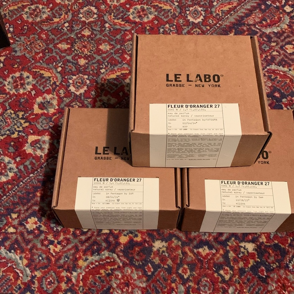 Le Labo perfume boxes